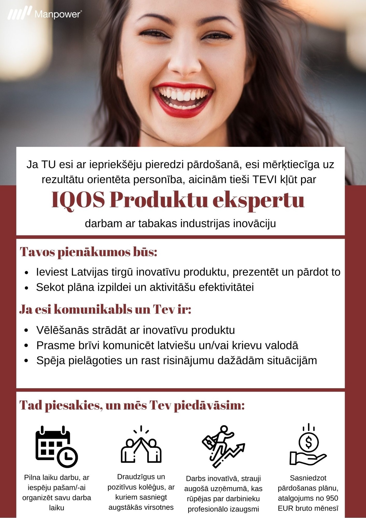 MANPOWER IQOS produktu eksperts/-e