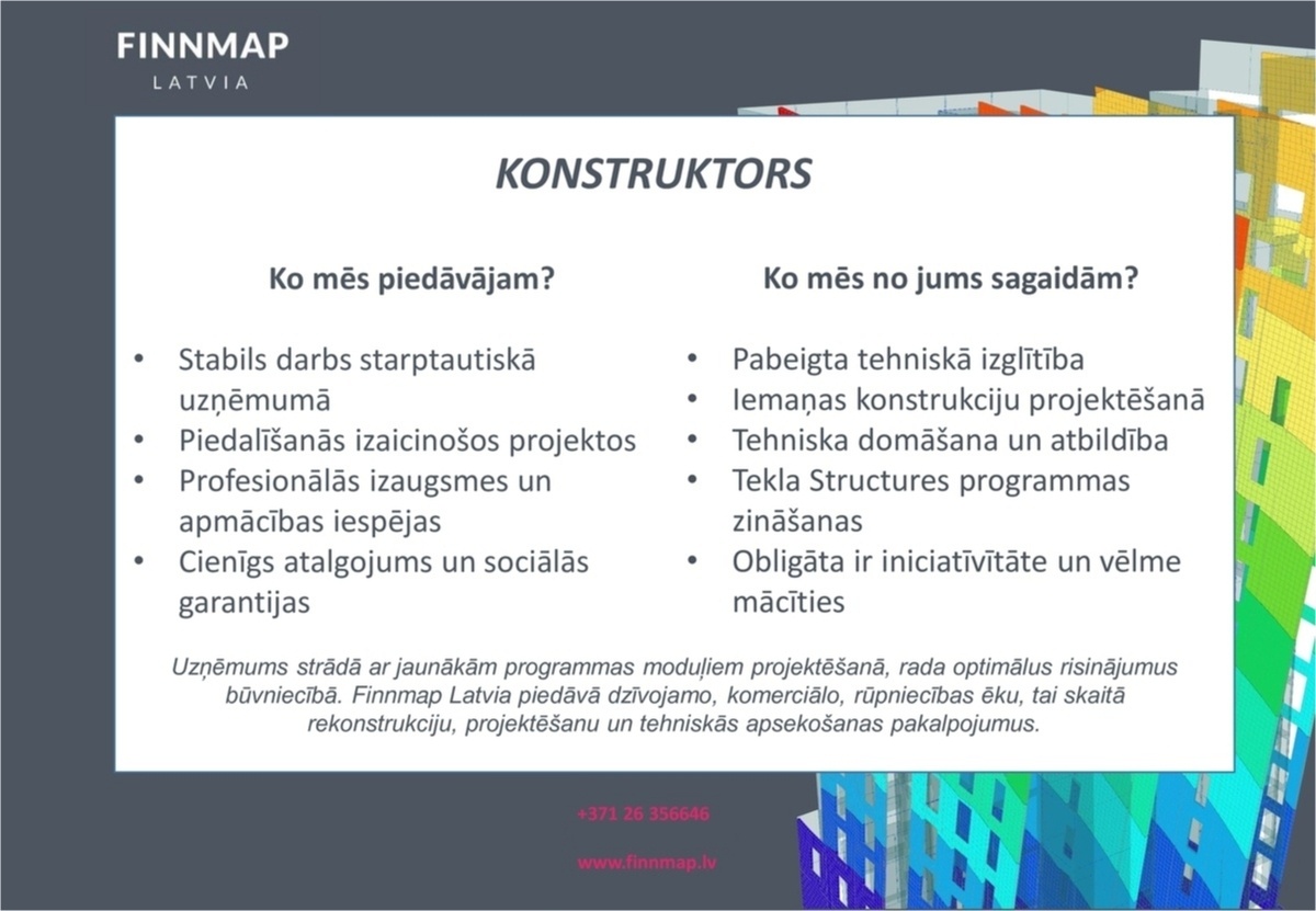 FINNMAP LATVIA, SIA Konstruktors/-e