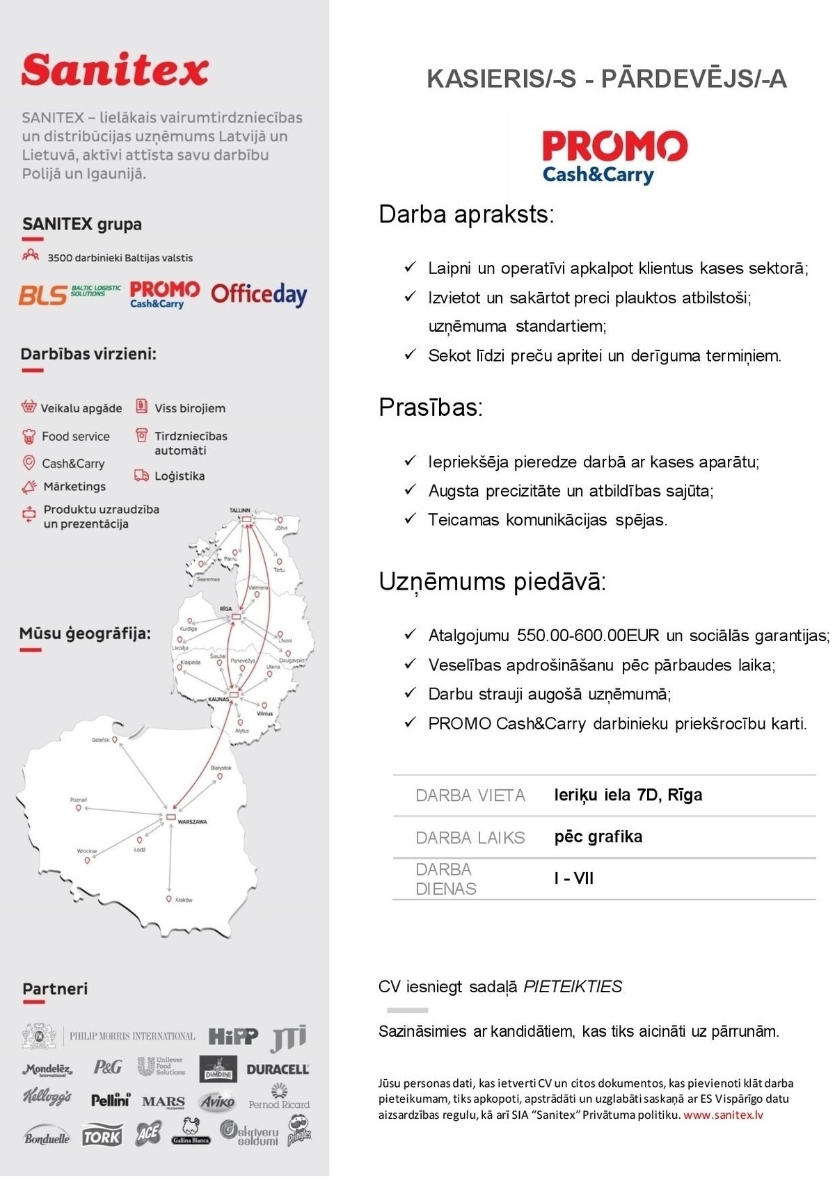 Sanitex, SIA Kasieris/-e Purvciemā