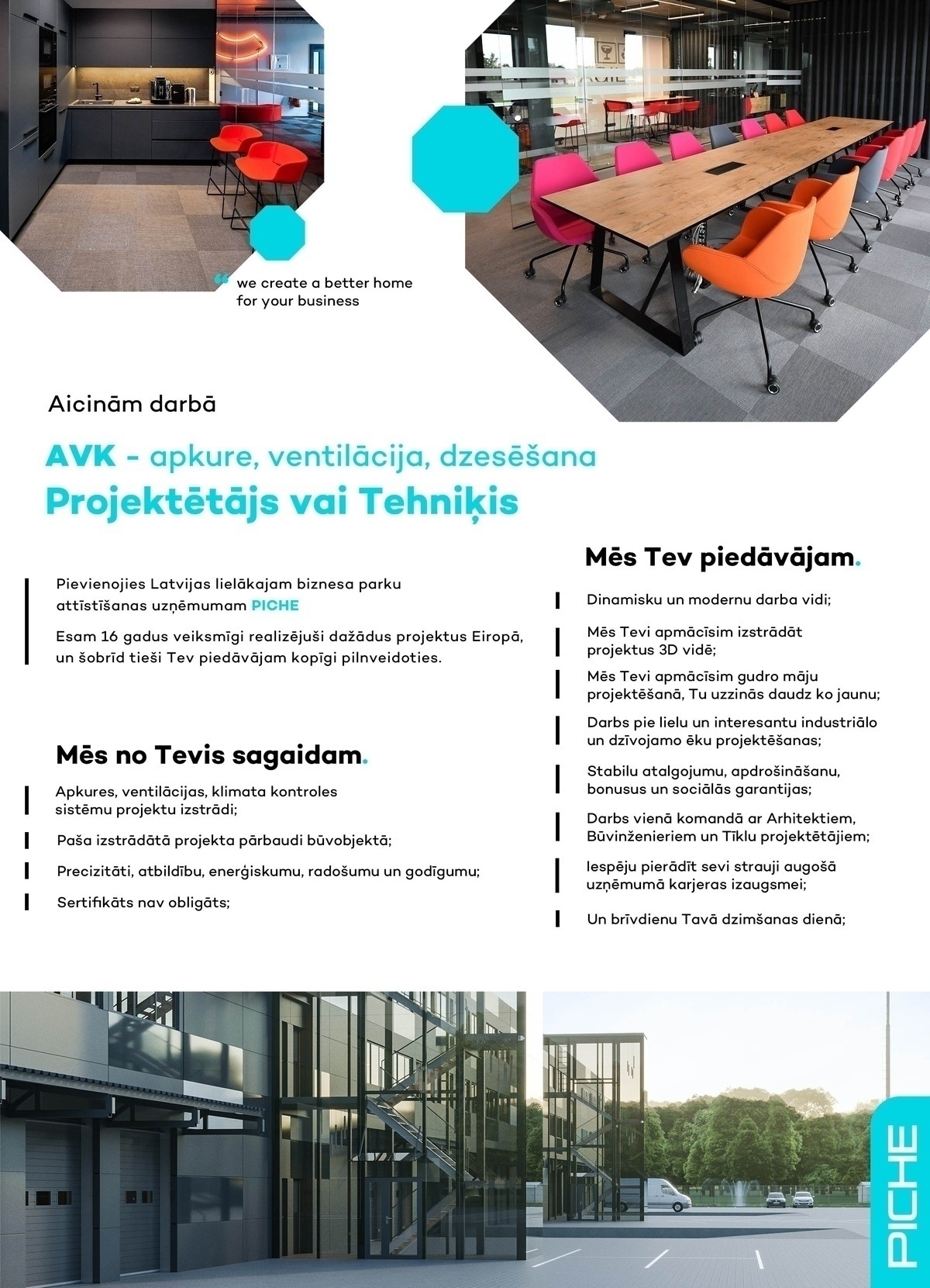 PICHE, SIA AVK projektētājs(-a) / tehniķis(-e)