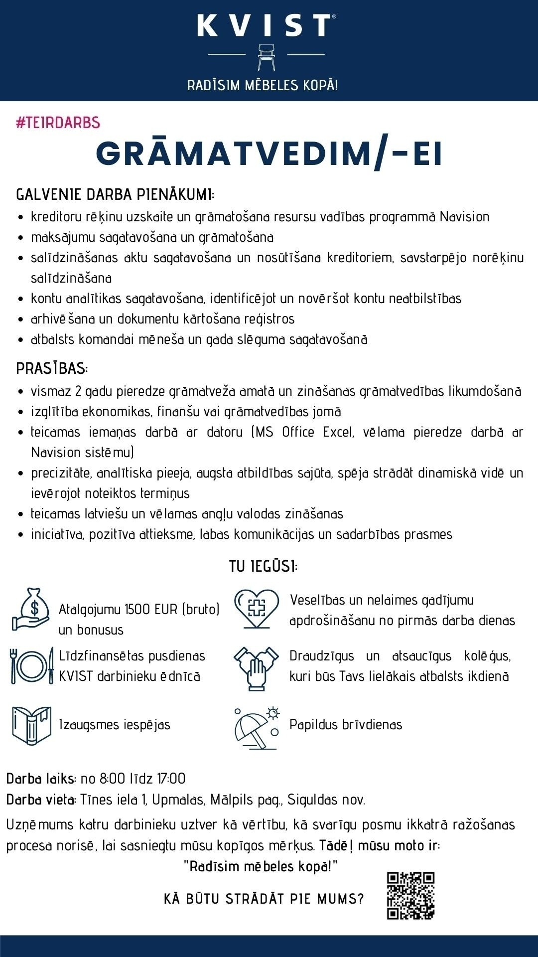 KVIST, SIA Grāmatvedis/-e