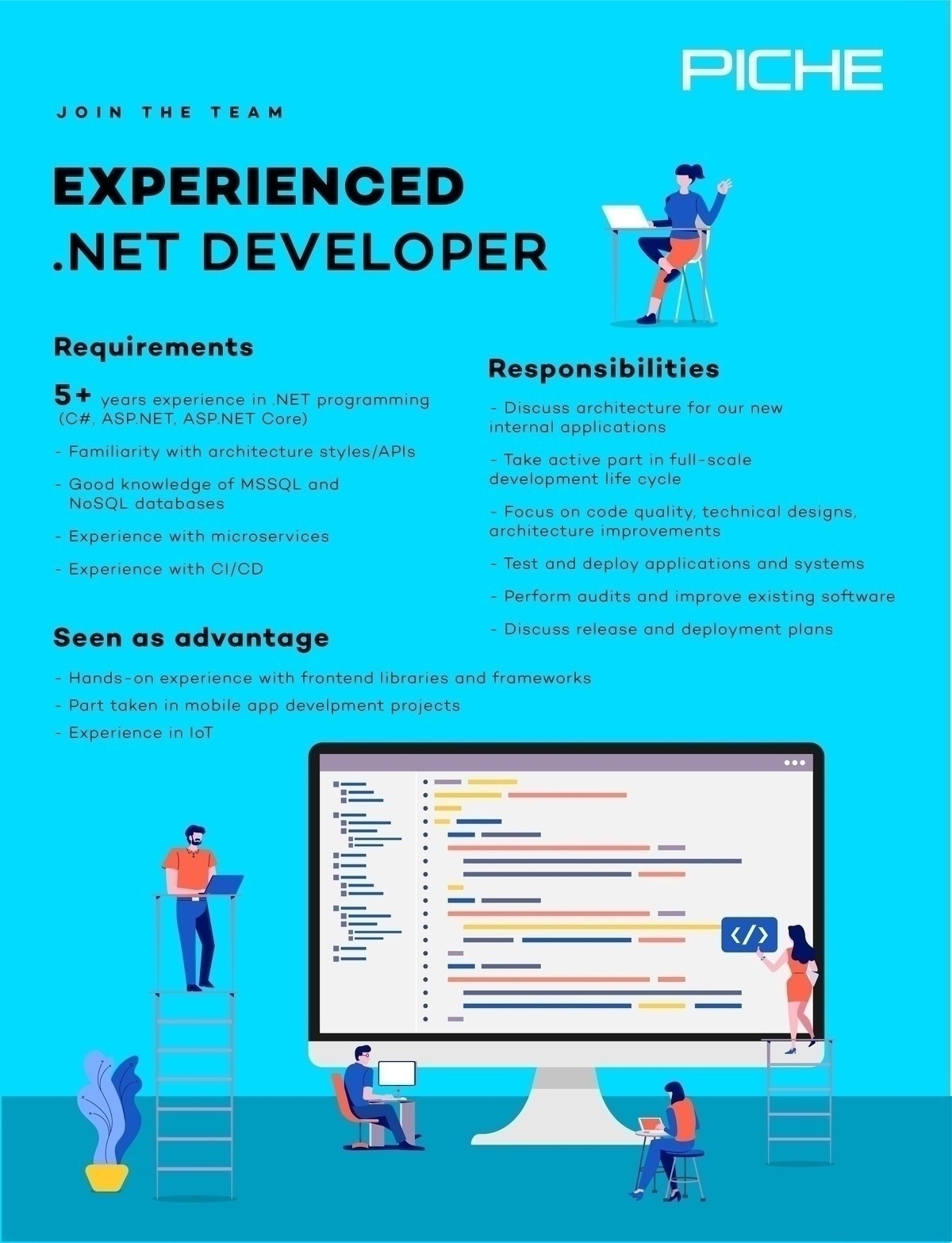 PICHE, SIA EXPERIENCED .NET DEVELOPER