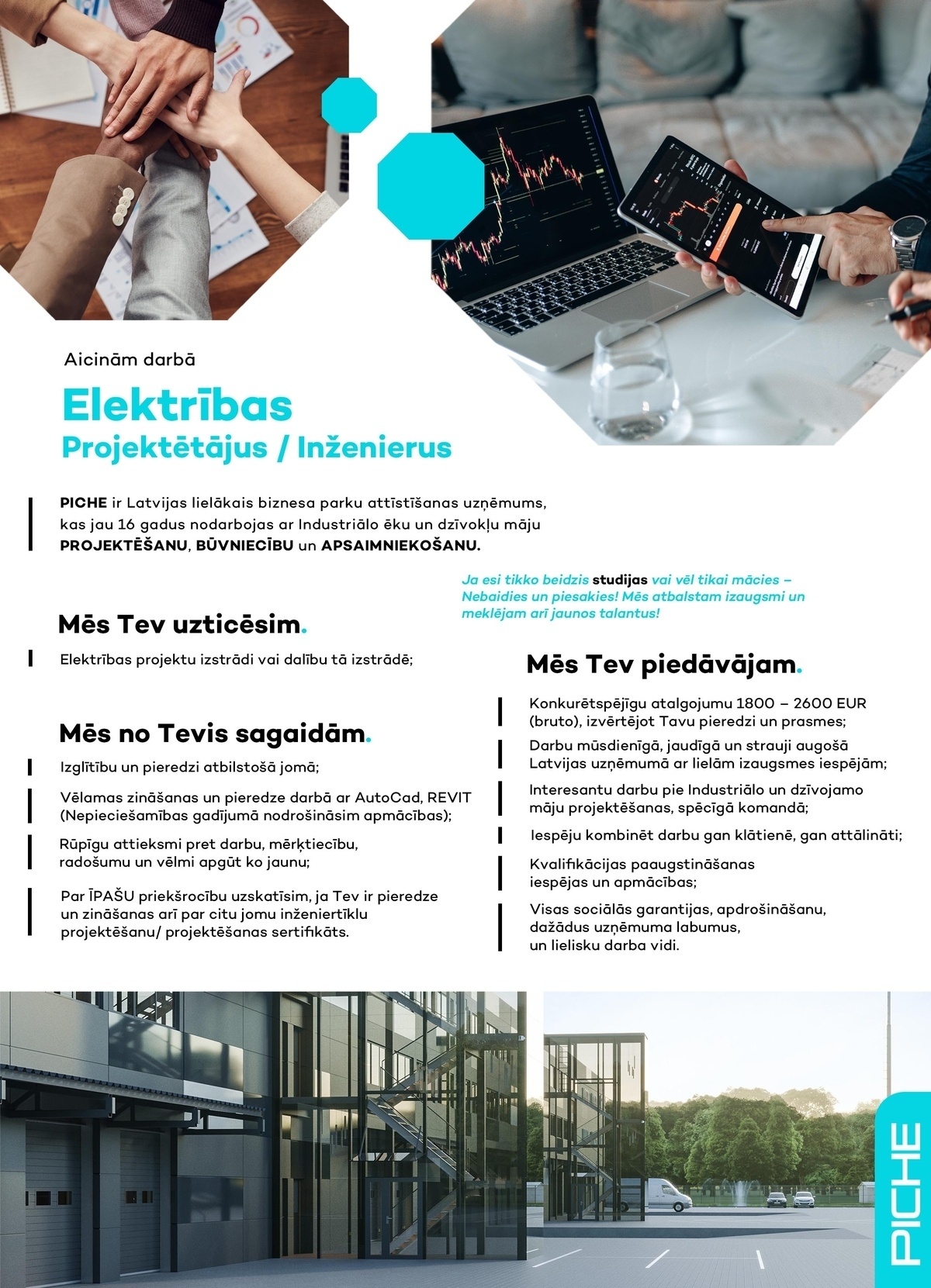 PICHE, SIA Elektrības projektētājs(-a) / inženieris(-e)