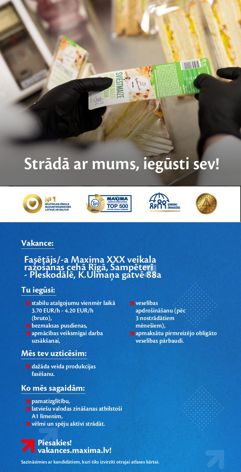 MAXIMA Latvija Fasētājs/-a