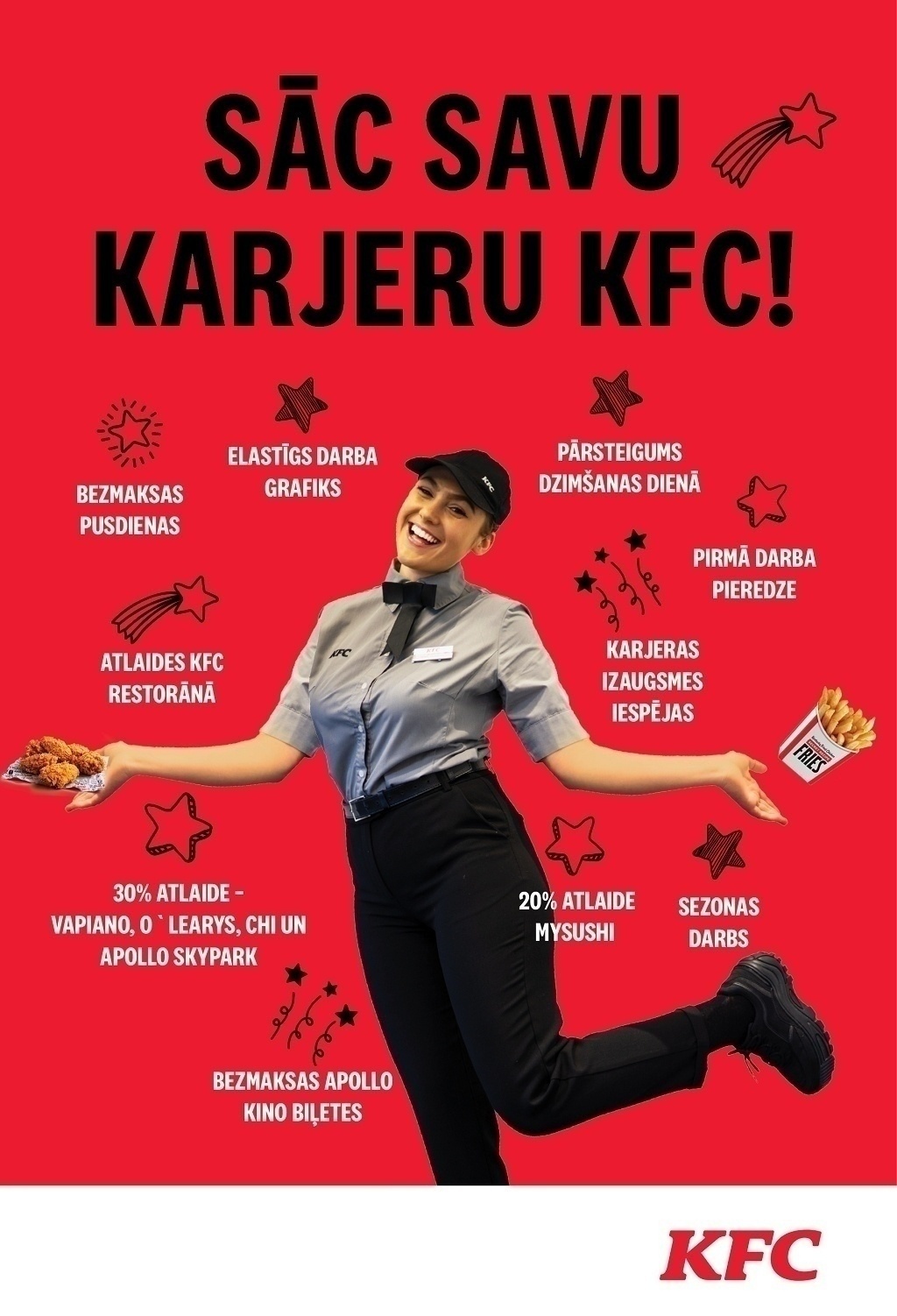 KFC Pārdevējs(-a) KFC Akropole Rīga