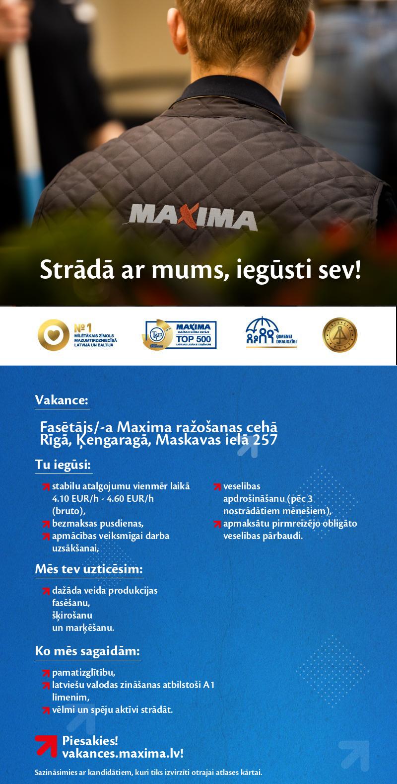 MAXIMA Latvija Fasētājs/-a