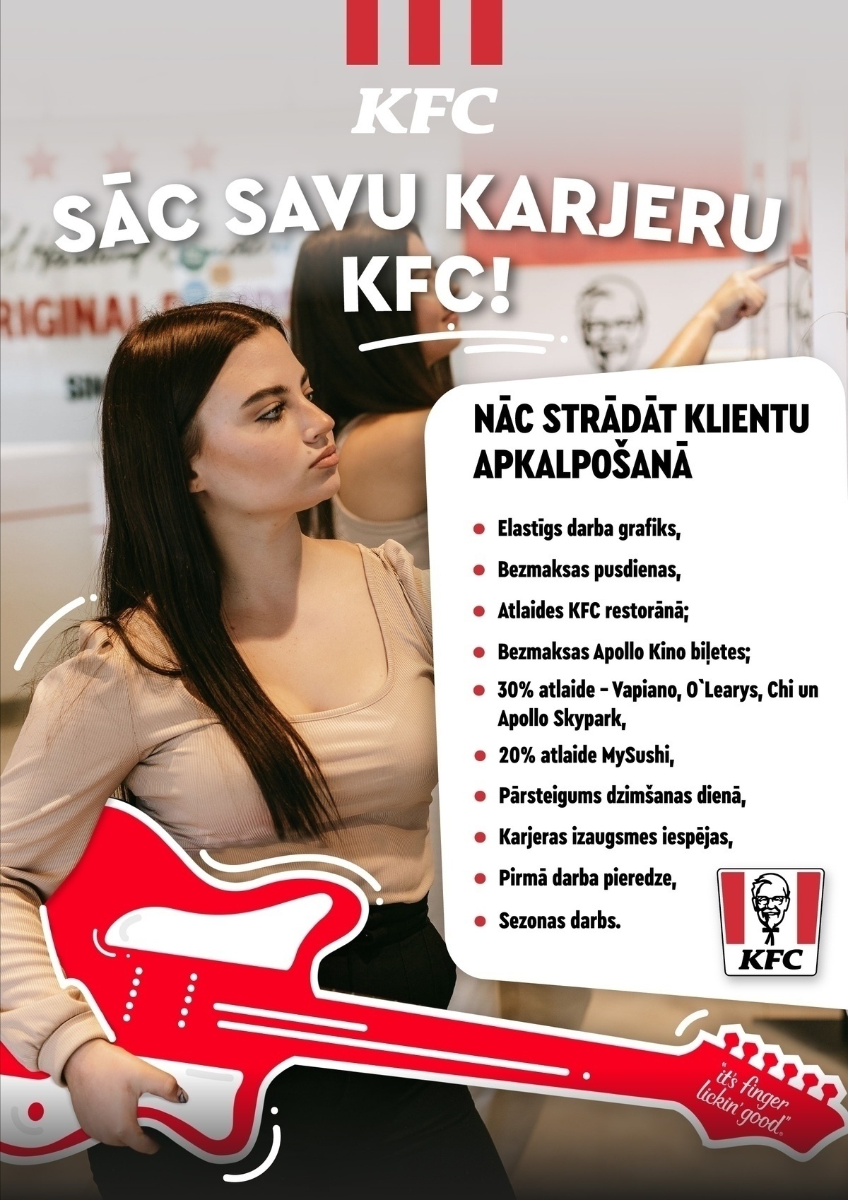 KFC Virtuves darbinieks "KFC" (TC "Akropole Alfa")