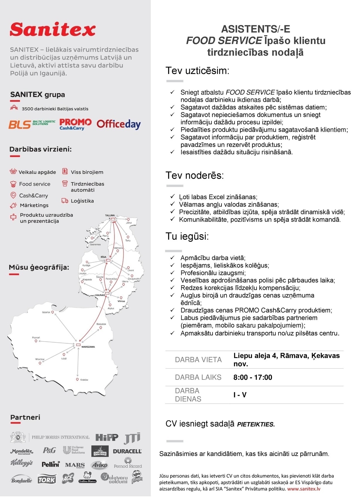 Sanitex, SIA Asistents/-e