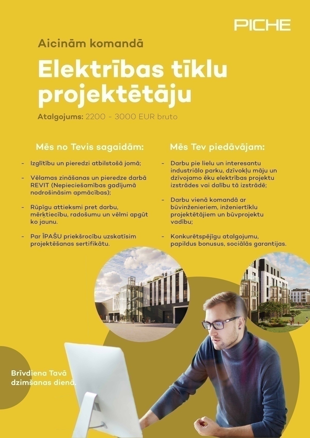 PICHE, SIA Elektrības projektētājs(-a)