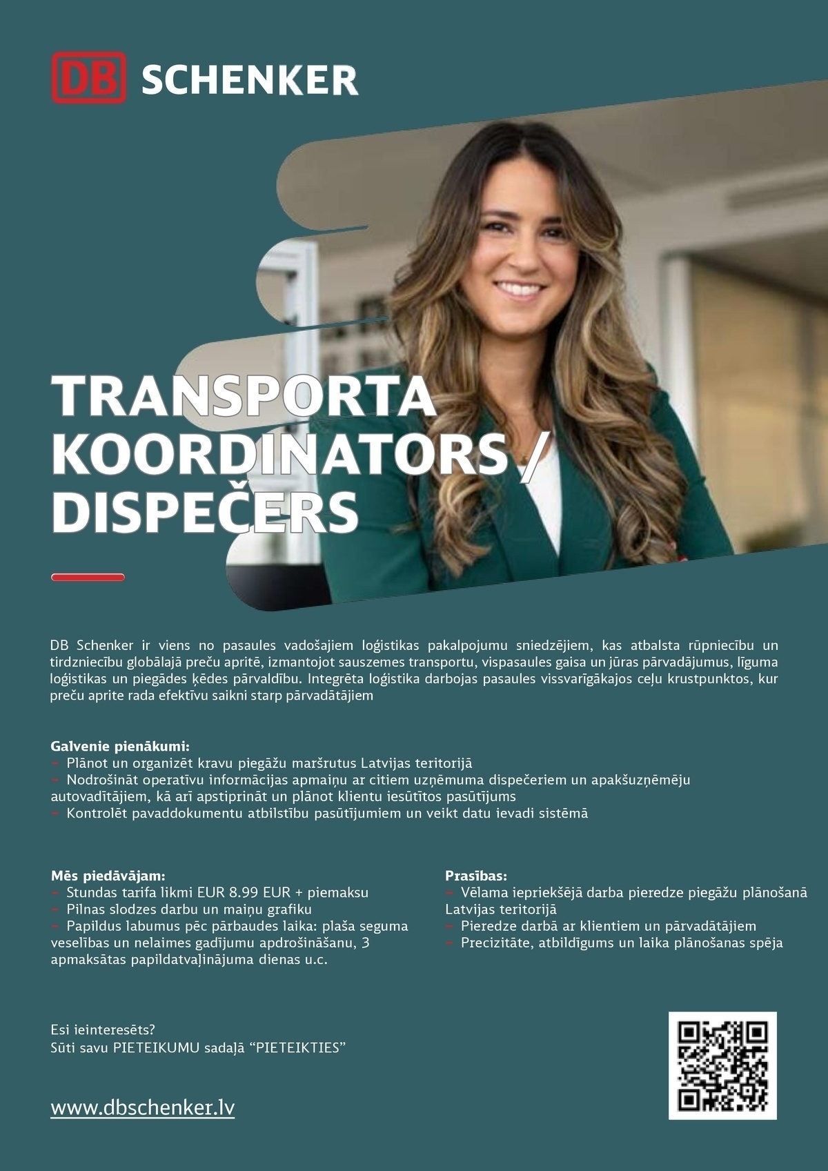 SCHENKER, SIA Transporta koordinators/-e - Dispečers/-e