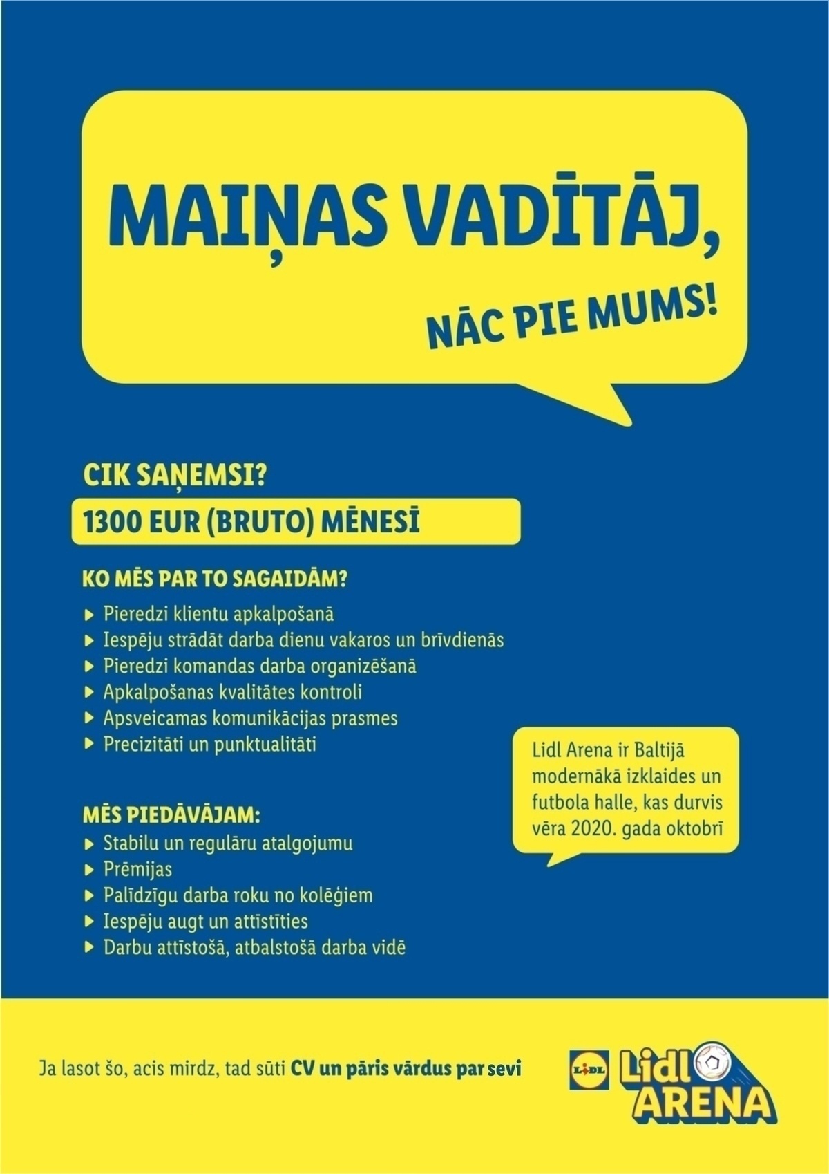 Playoff, SIA Maiņas vadītājs/-a