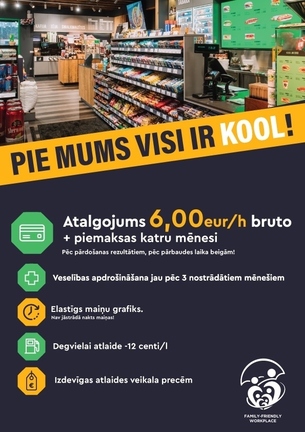 KOOL Latvija, SIA Pārdevējs/-a (DUS Usma)