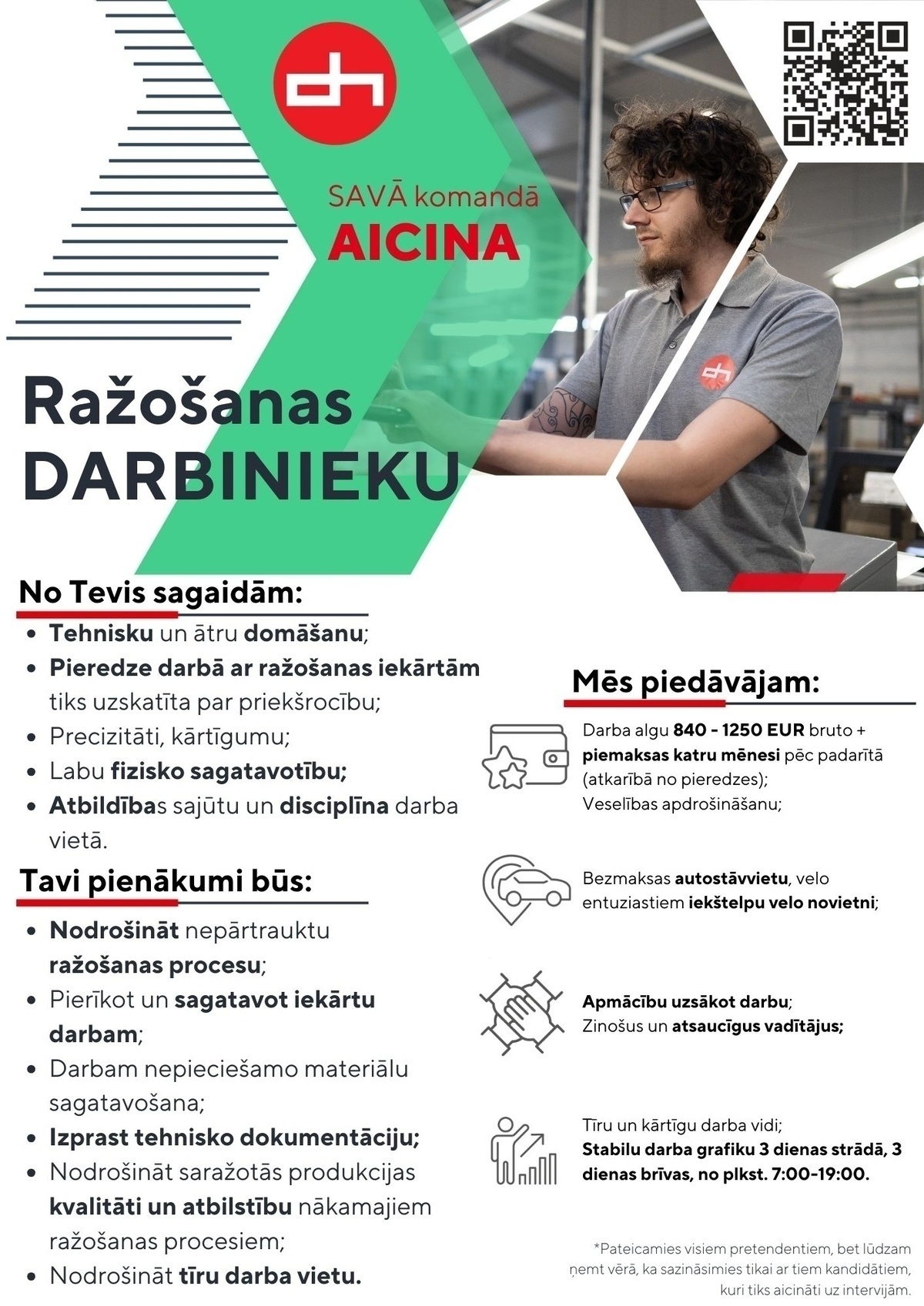 DARDEDZE HOLOGRĀFIJA, SIA Ražošanas darbinieks/-ce