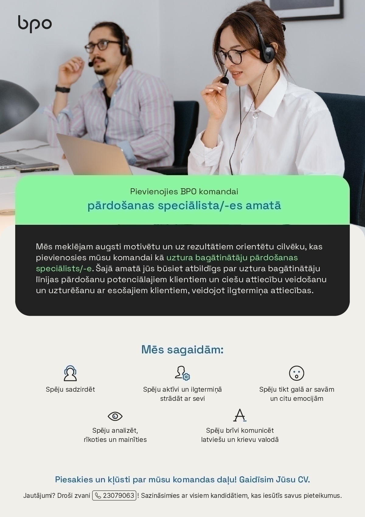 BPO, SIA Uztura bagātinātāju pārdošanas speciālists/-e