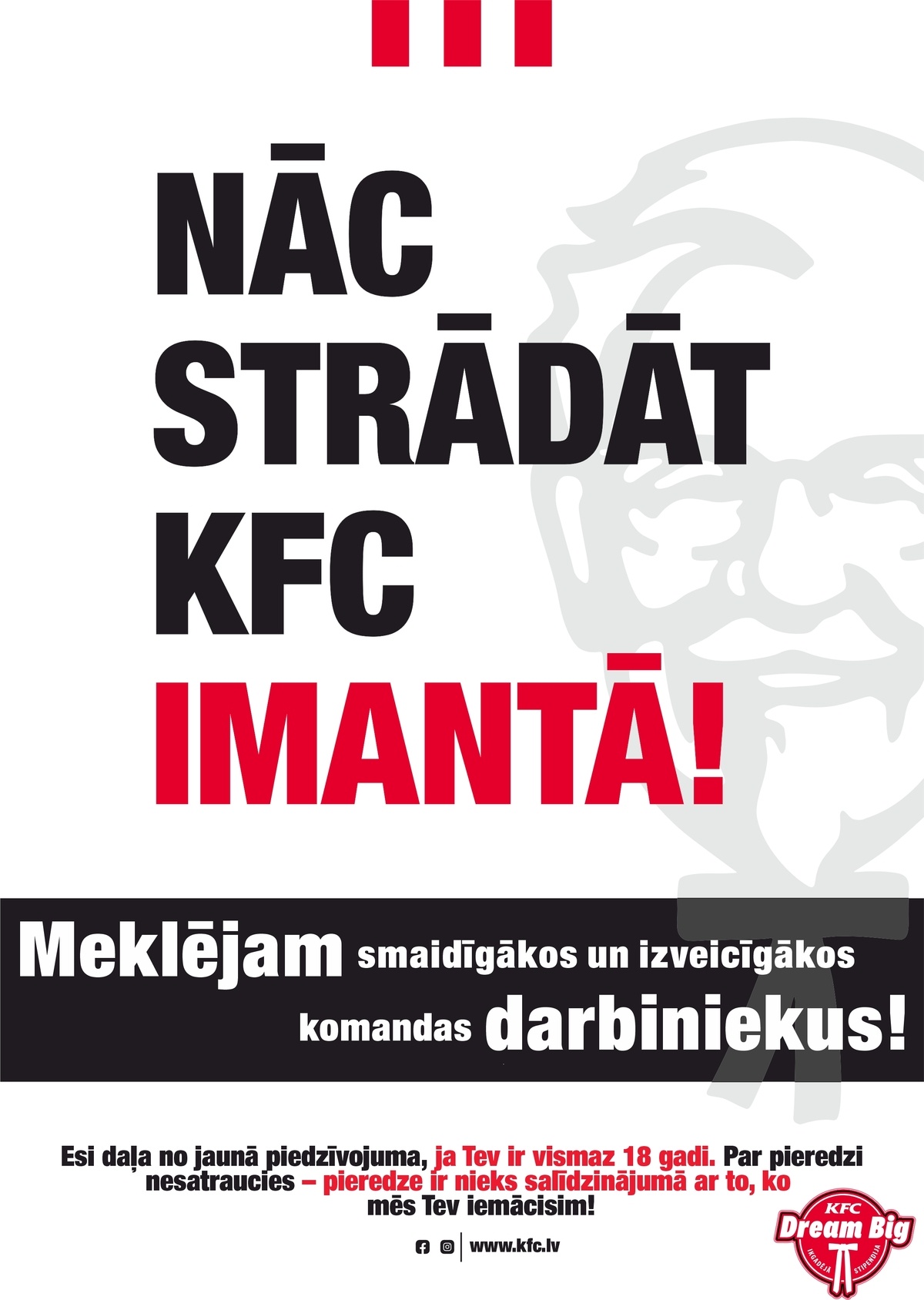 KFC KFC Imanta - komandas darbinieks!