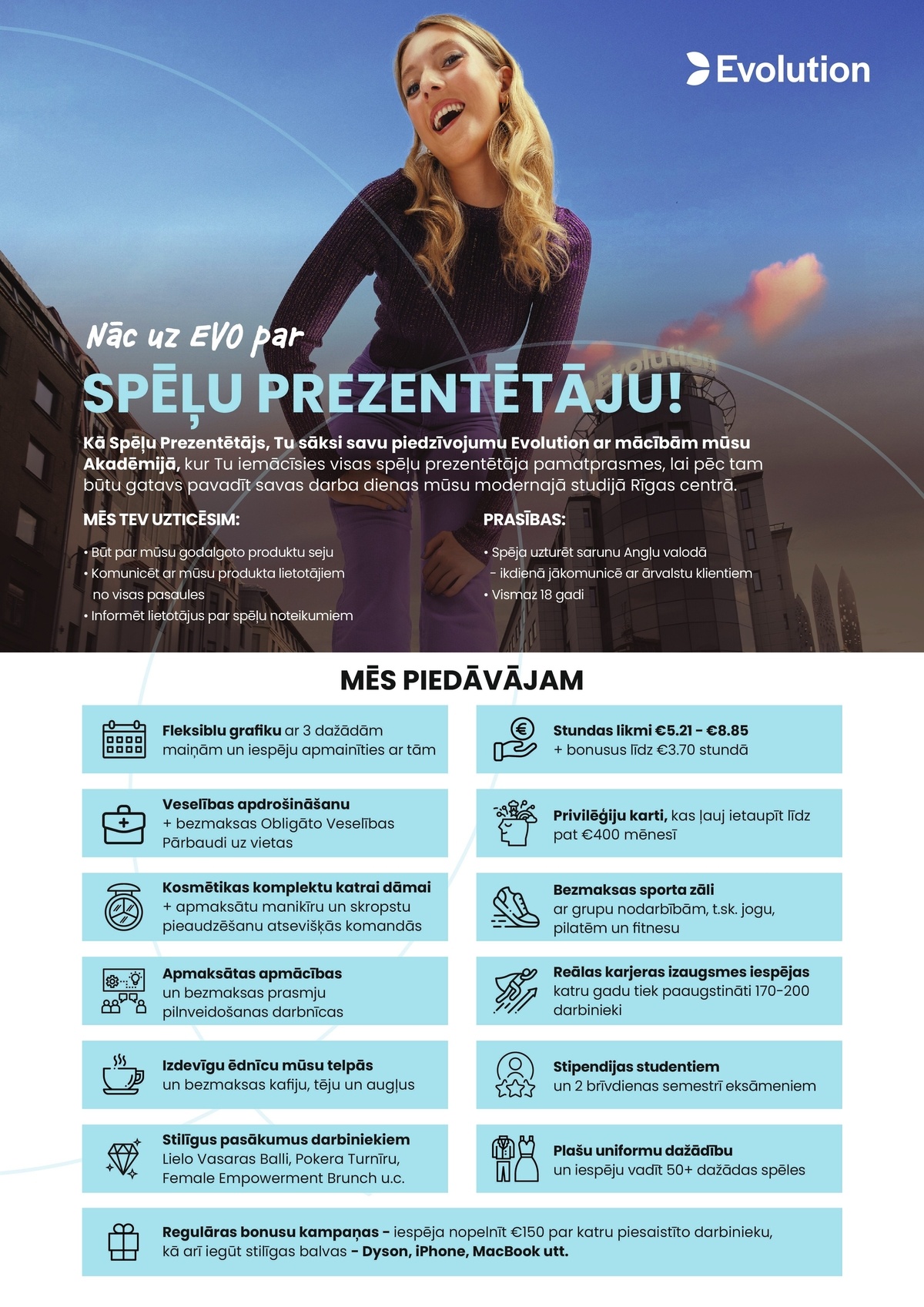 Evolution Latvia, SIA Spēļu prezentētājs/-a (Game Presenter)