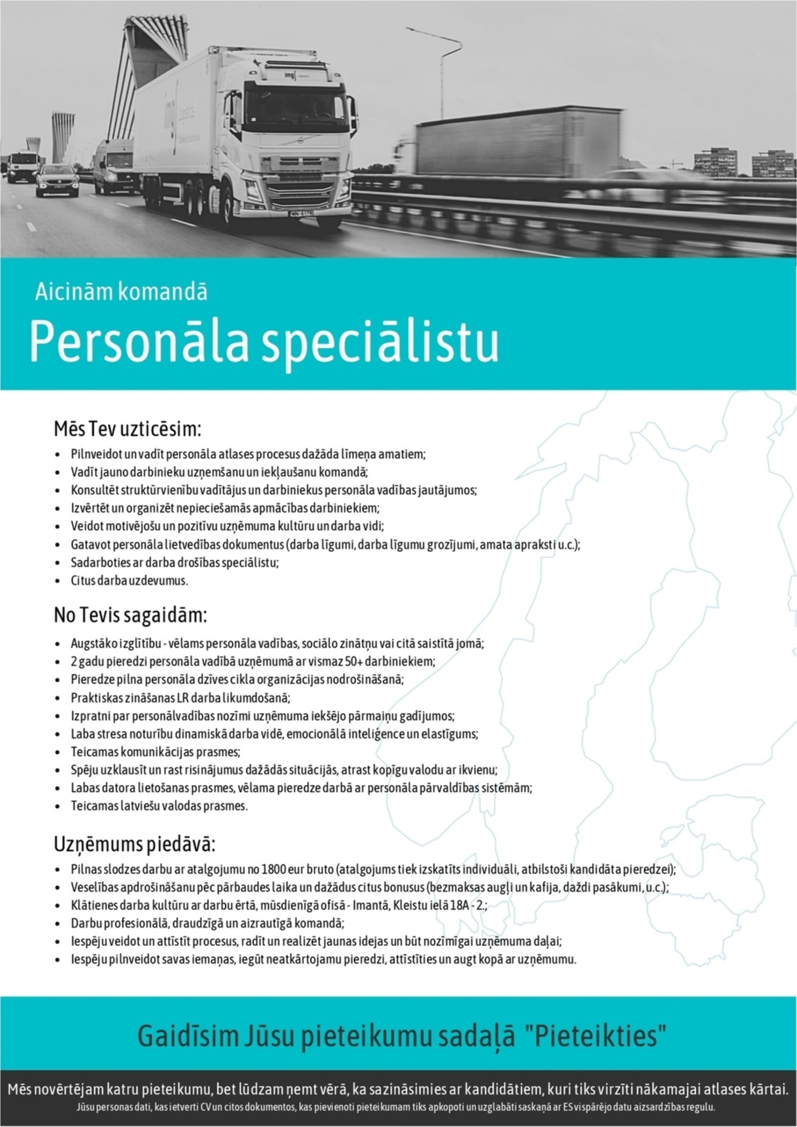 IMG Logistics, SIA Personāla speciālists/-e