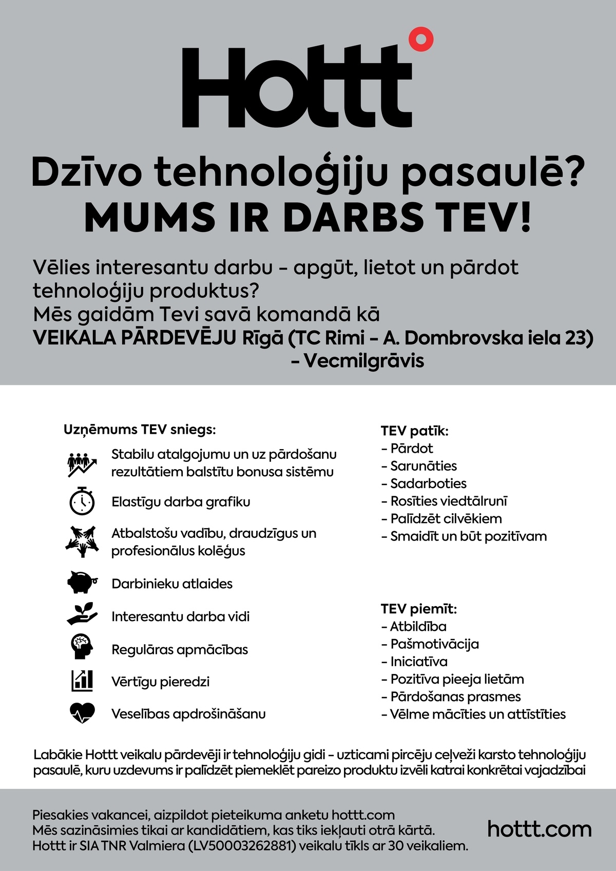 TNR Valmiera, SIA Pārdevējs/-a (Vecmilgrāvī)