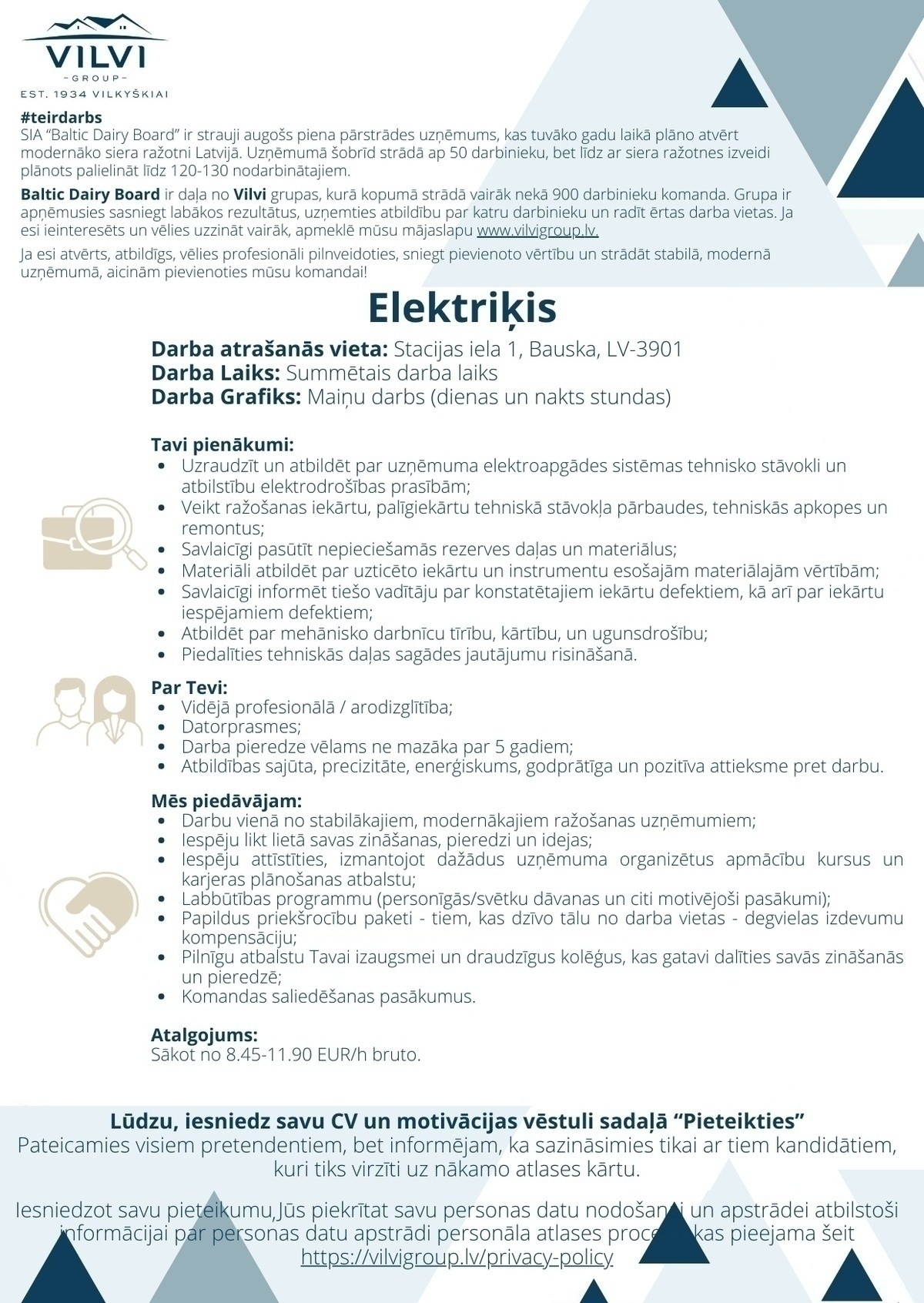 Baltic Dairy Board, SIA Elektriķis/-e