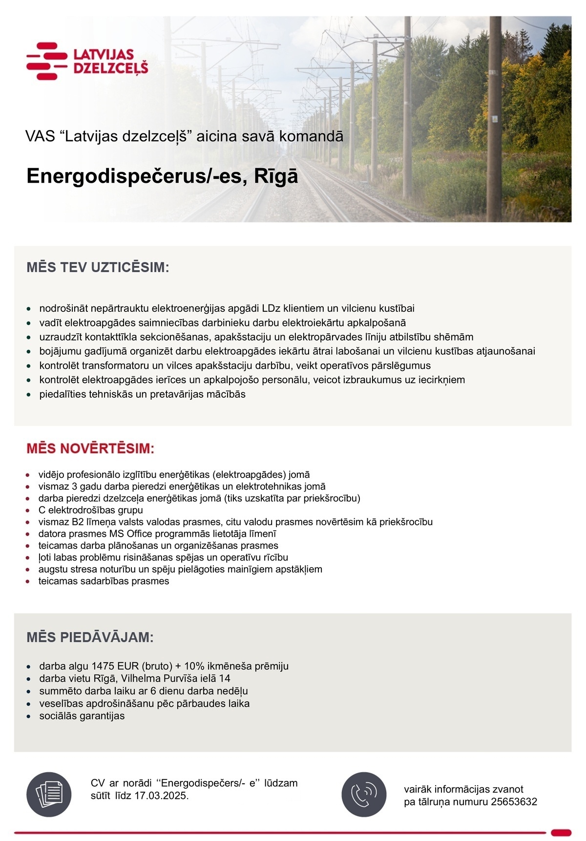 Latvijas dzelzceļš, AS Energodispečers/-e