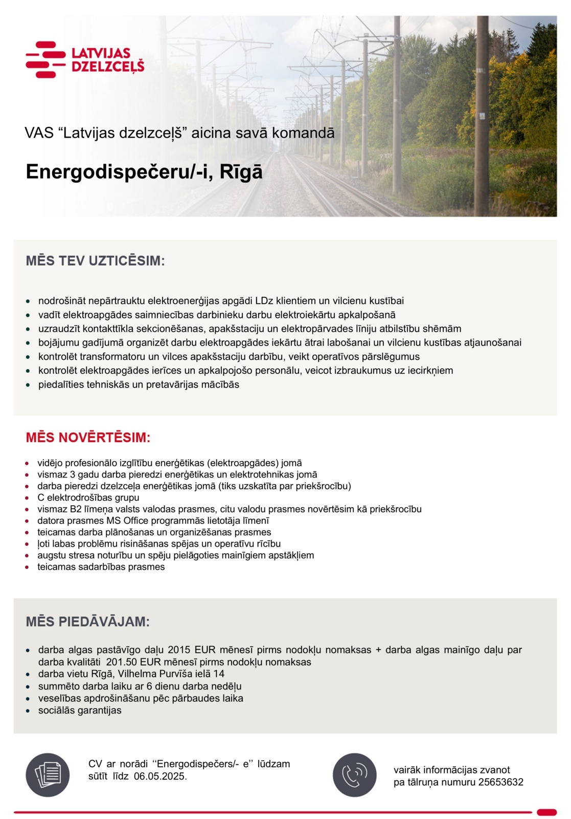 Latvijas dzelzceļš, AS Energodispečers/-e