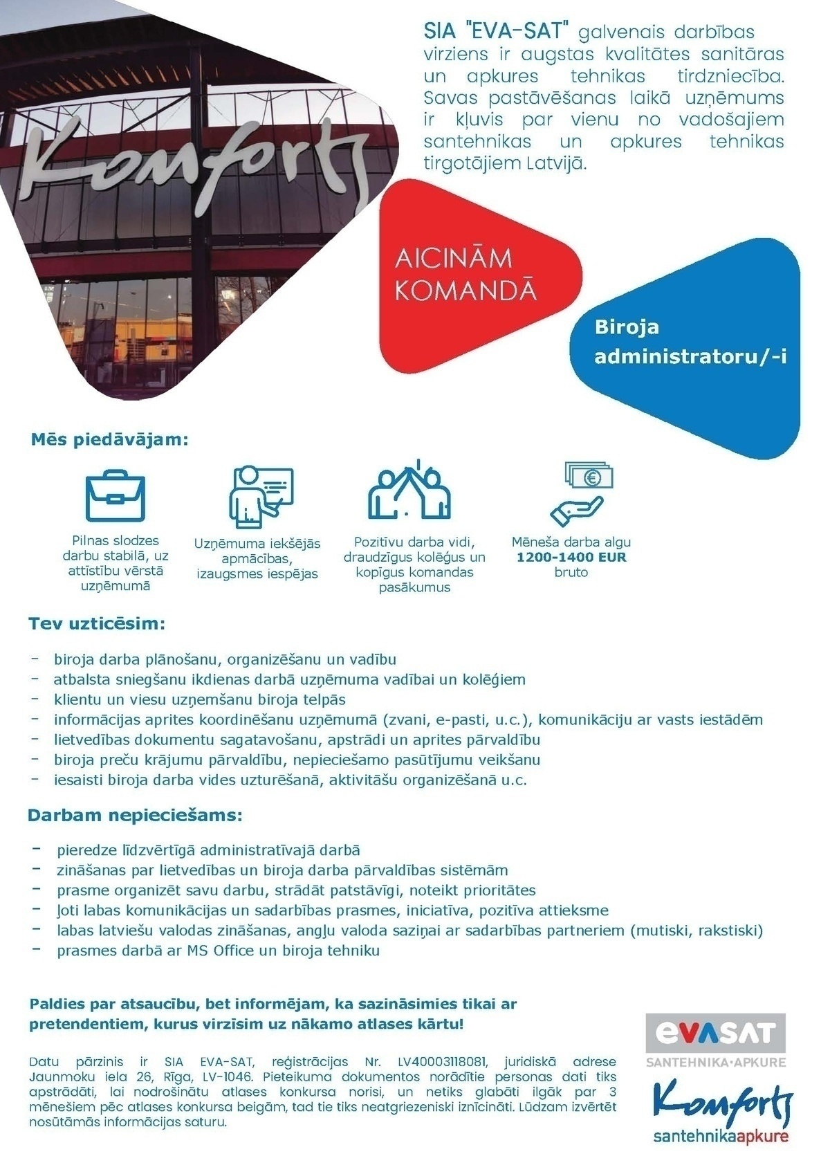 EVA-SAT, SIA Biroja administrators/-e