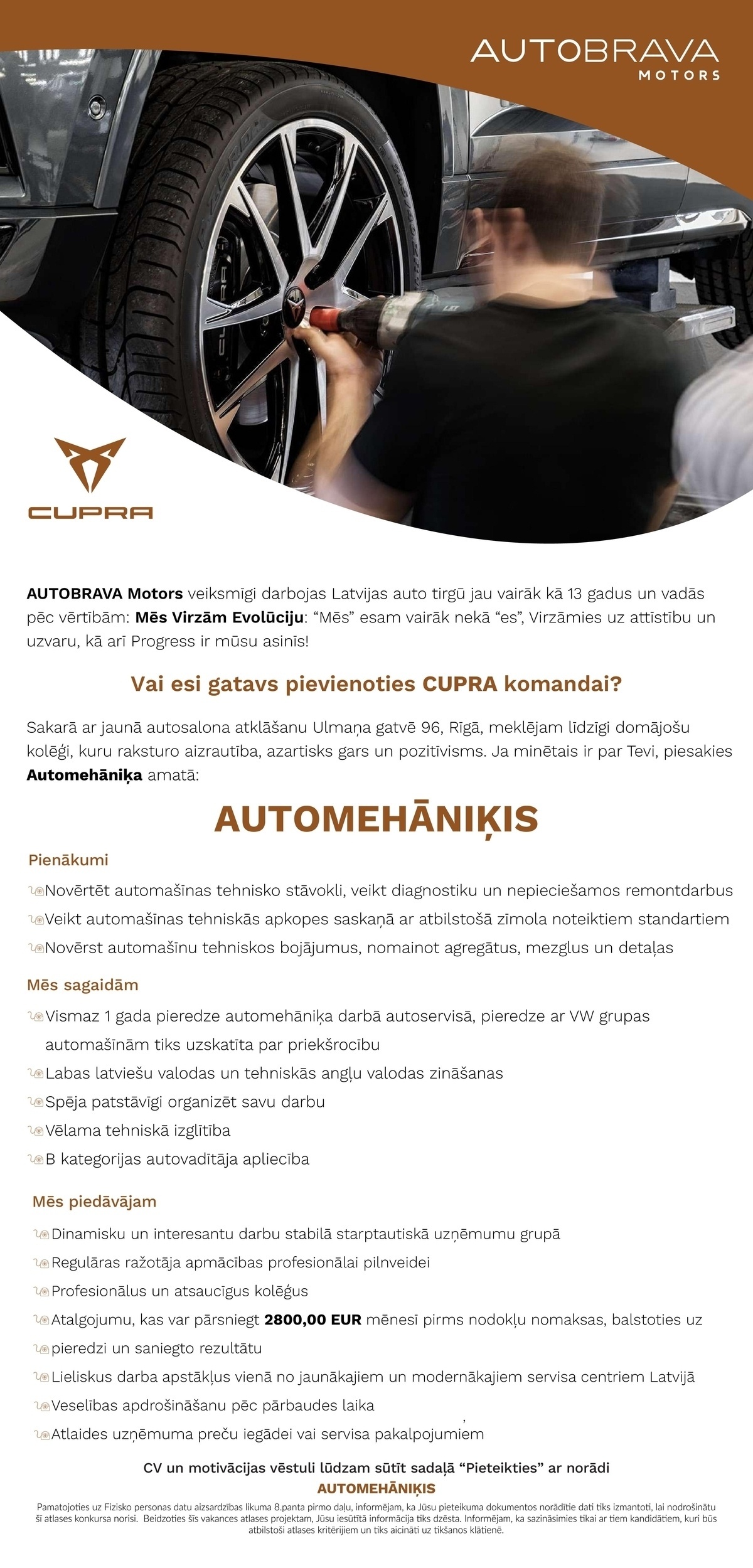 Autobrava, SIA Automehāniķis/-e