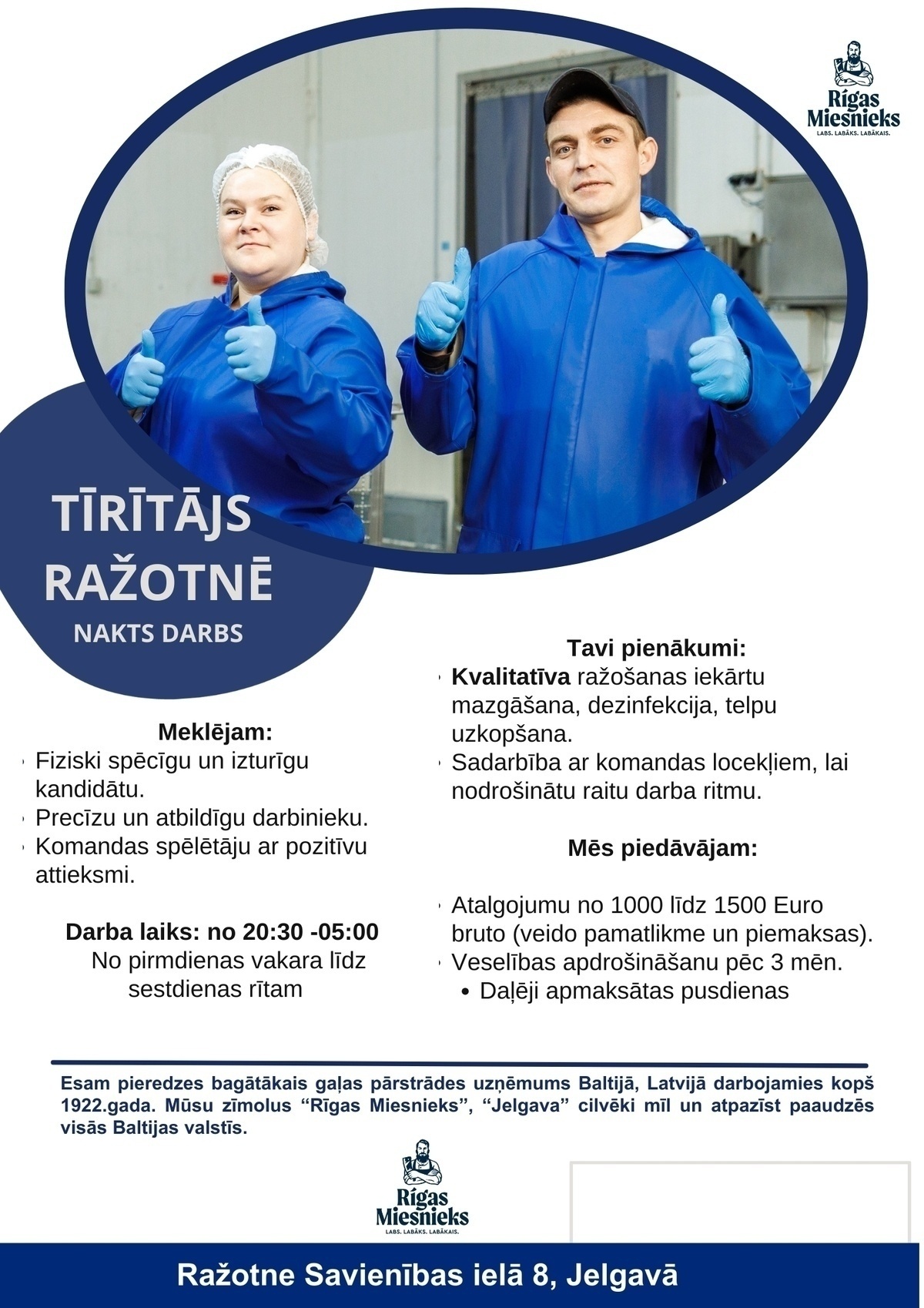 Maag Latvija, AS Tīrītājs/-a ražotnē (nakts darbs)